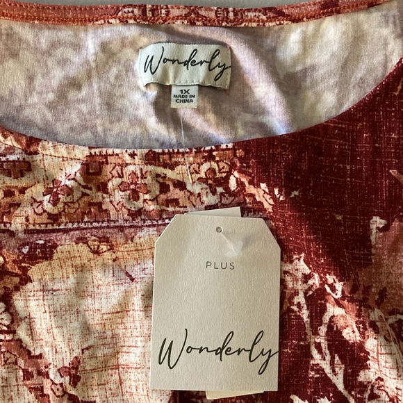 Wonderly, Women's 1X, Short Sleeve Top, NWT - Picture 9 of 11